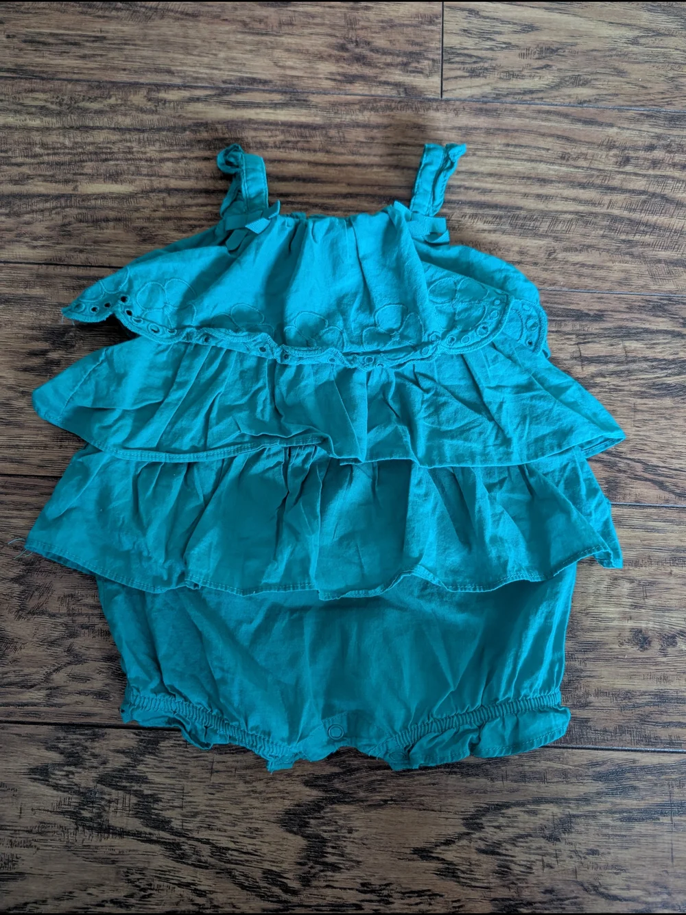 $‎ 💥3/$24 Gymboree Flamingo Flair Teal Ruffled Romper
